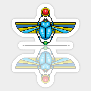 Egyptian Scarab Beetle pixel art Sticker